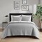 Chic Home Lexie 3-Piece Quilt Coverlet Set - Modern Geometric Pattern and Crinkle Crush Fabric Lightweight Bedspread